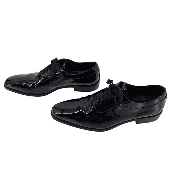 Suit Supply Mens Tuxedo Dress Shoes Oxfords Black Patent Leather US Size 9 - Picture 3 of 9